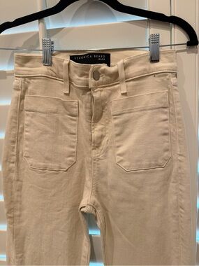 Veronica Beard Cream High-Rise Women’s flare Jeans- Ecru, size 26 worn once
